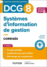 DCG 8 Système d'information de gestion - Corrigés - Réforme 2026-2027