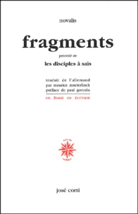 Fragments précédé de Les disciples à saïs
