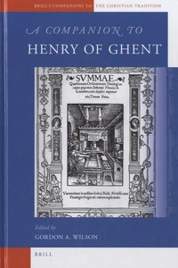 A Companion to Henry of Ghent