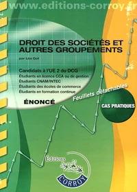 Droit des sociétés et autres groupements UE 2 du DCG