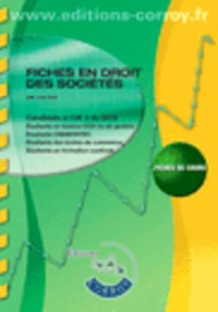 Fiches droit des sociétés et groupements d'affaires, droit pénal des affaires