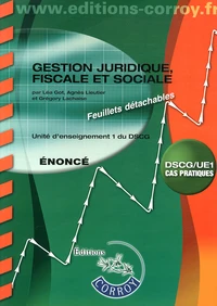 Gestion juridique, fiscale et sociale UE 1 du DSCG