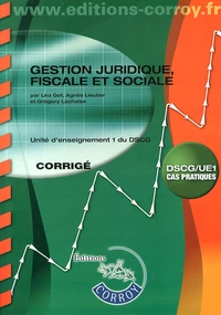 Gestion juridique, fiscale et sociale UE 1 du DSCG