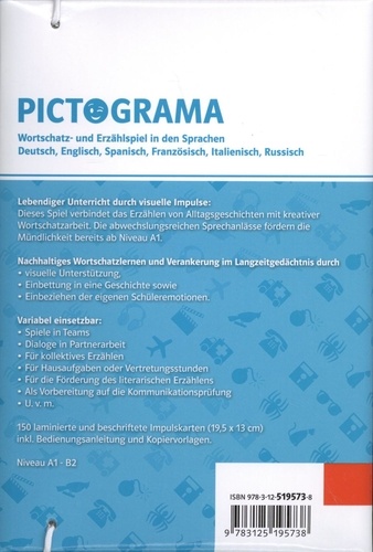 Pictograma. Ein Wortschatz- und Erzählspiel in 6 Sprachen - 150 laminierte Karten