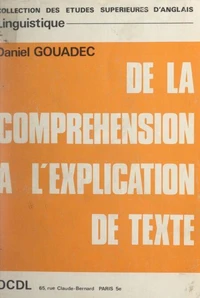 De la compréhension à l'explication de texte