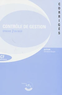 Contrôle de gestion DECF Epreuve 7 du DESCF