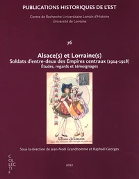 Alsace(s) et Lorraine(s) : soldats d'entre-deux des empires centraux (1914-1918)