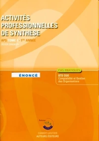 Activités professionnelles de synthèse APS du BTS CGO 1