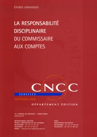 La responsabilité disciplinaire du commissaire aux comptes