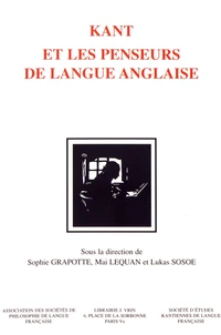 Kant et les penseurs de langue anglaise