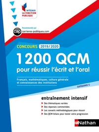 1 200 QCM pour réussir l'écrit et l'oral
