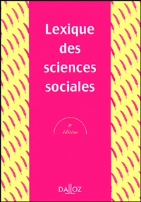 Lexique des sciences sociales