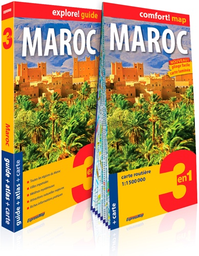 Maroc. Guide + Atlas + Carte routière 1/1 500 000