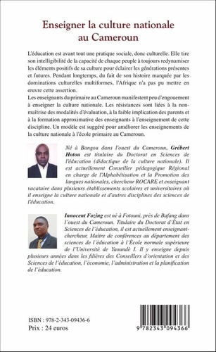 Enseigner la culture nationale au Cameroun. Résistances, approches, défis