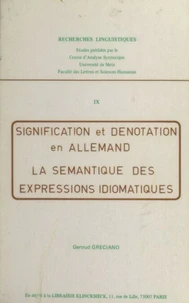 Signification et dénotation en allemand