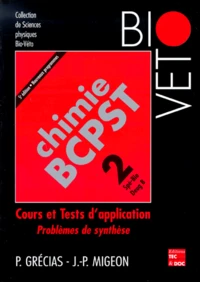 Chimie Bcpst 2. Cours Et Tests D'Application