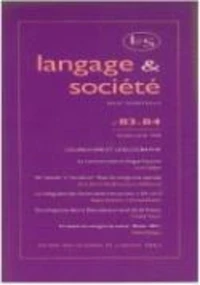Langage et société, n° 83-84/mars-juin 1998