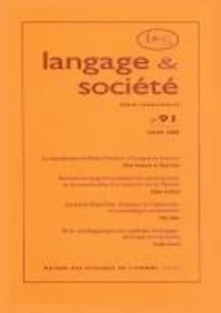 Langage et société, n° 91/mars 2000