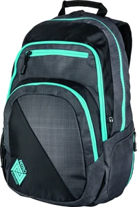 Sac à dos Stash Blur Blue Trims gris et zip turquoise