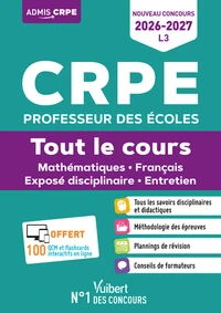 CRPE 2027-2028 - L3 - Tout le cours : épreuves écrites et orales