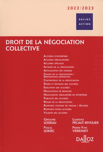 Droit de la négociation collective  Edition 2022-2023