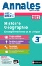 Grégoire Pralon et Laure Genet - Annales Brevet Histoire Géographie Enseignement Moral et Civique 3e - Sujets et corrigés.