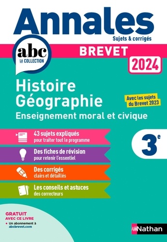 Histoire Géographie EMC 3e  Edition 2024