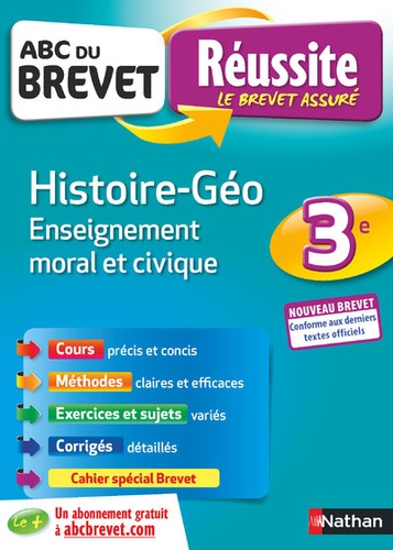 Histoire-Géographie, Enseignement moral et civique 3e  Edition 2019