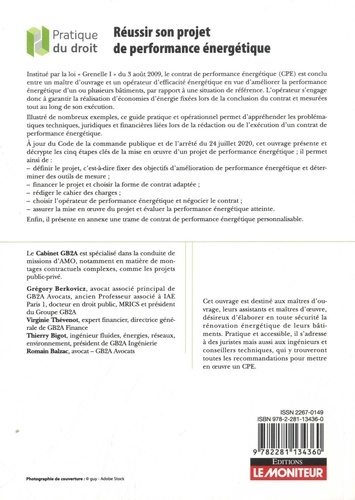 Passation et exécution des contrats de performance énergétique