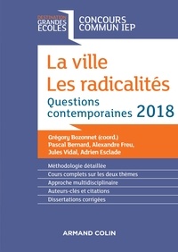 Grégory Bozonnet - La ville, Les radicalités - Questions contemporaines.