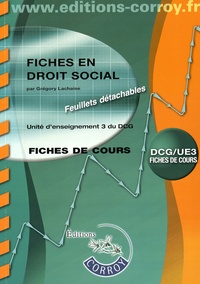 Grégory Lachaise - Droit social UE 3 du DCG - Fiches.