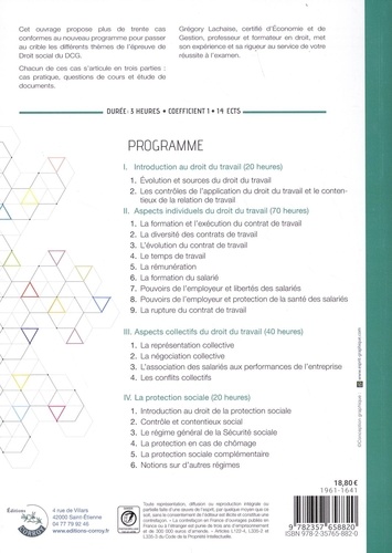 Droit social UE 3 du DCG. Enoncé  Edition 2020-2021