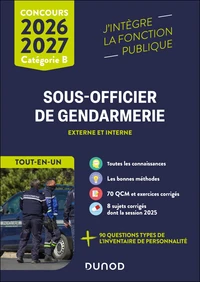 Concours Sous-officier de gendarmerie externe et interne - Tout-en-un 2026/2027