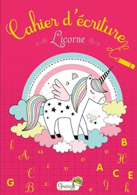 Cahier d'écriture Licorne
