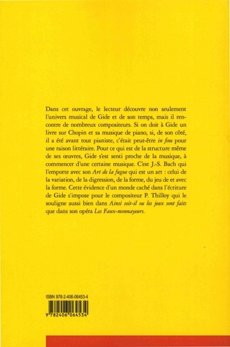 André Gide ou l'art de la fugue. Musique et littérature