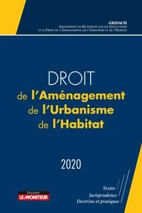 Droit de l'aménagement, de l'urbanisme, de l'habitat
