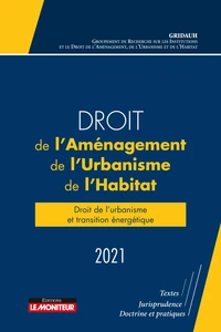 Droit de l'Aménagement, de l'Urbanisme, de l'Habitat