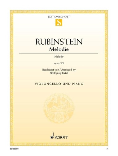 Grigorjewitsch Rubinstejn - Melody - op. 3/1. cello and piano..