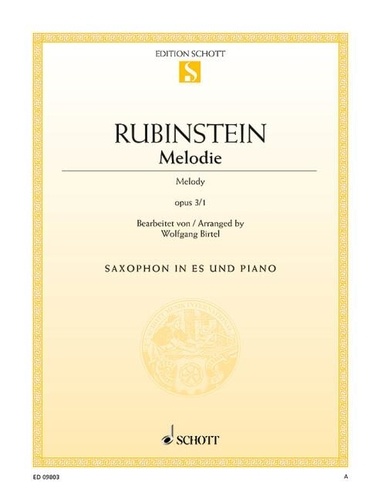 Grigorjewitsch Rubinstejn - Melody - op. 3/1. saxophone in Eb and piano..