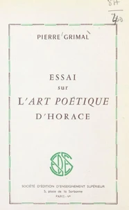 Essai sur l'art poétique d'Horace
