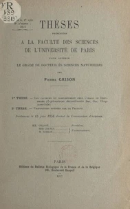 Les facteurs du comportement chez l'imago du doryphore (Leptinotarsa decemlineata Sat,. Col. Chrysomelidae). Suivi de Propositions données par la Faculté
