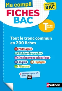 Toutes les matières du tronc commun Terminale - Ma Compil fiches BAC - Bac 2026 - Philosophie, Histoire-Géographie, Enseignement scientifique, Anglais, Espagnol, Allemand Term - EPUB