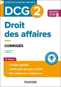 DCG 2 - Droit des affaires - Corrigés - Réforme 2026-2027