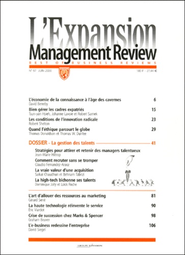  Groupe Expansion - L'Expansion Management Review N° 97 Juin 2000.