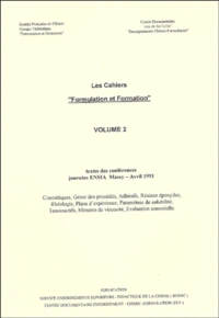Cahiers "Formulation et formation"