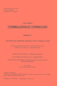 Cahiers "Formulation et formation".