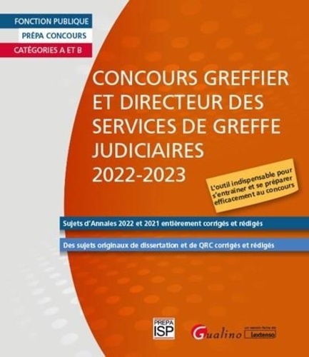 Concours Greffier et Directeur des services de greffe judiciaires  Edition 2022-2023