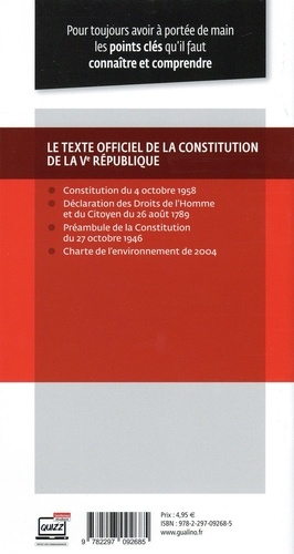 Constitution de la Ve République  Edition 2020-2021