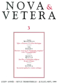 Nova & Vetera N°3 Juillet-Septembre 1999