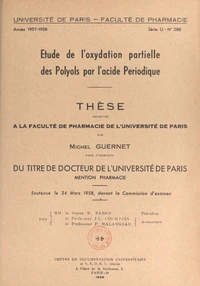 Étude de l'oxydation partielle des polyols par l'acide périodique